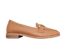 Cognac loafer met bit