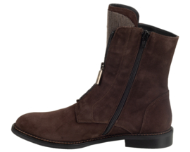 Bruin suède rits boot