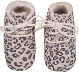 Leren baby schoen roze