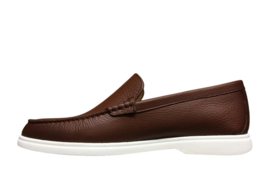 Bruin leren mocassin BOSS