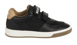 Zwart klitband sneaker BOSS