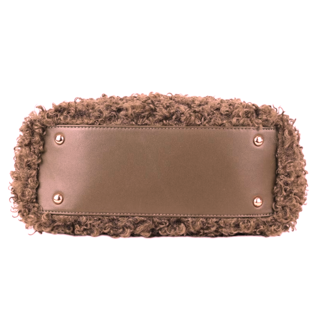 Taupe teddy tas