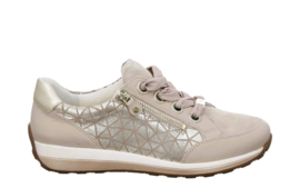 Beige glans sneaker