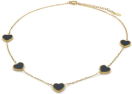 Ketting "noir coeur"