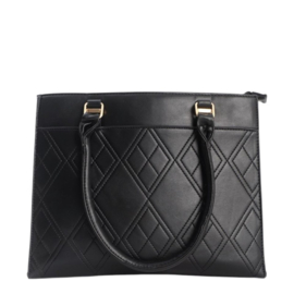 Zwart tas "diamant en couture"
