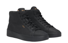 Zwart nubuck sneaker hightop BOSS