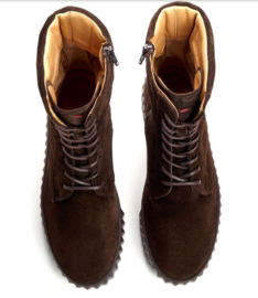 Bruin suéde veter boot