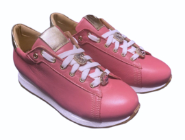 Koraal strass leren sneaker