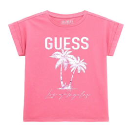 Roze palm t-shirt GUESS