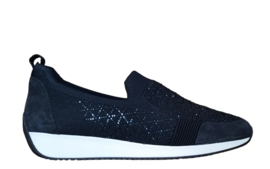 Blauw stretch instap sneaker