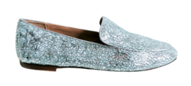 Aqua leren loafer