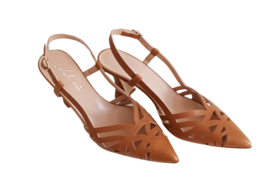 Cognac open slingback