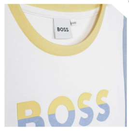 Geel - wit - blauw  t-shirt BOSS