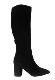 Zwart suede laars