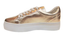 Goud leren sneaker