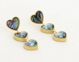 Oorbellen " 3 coeurs"