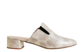 Leren muiltje in beige