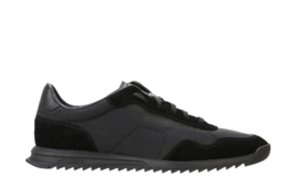 Zwart duo suède sneaker BOSS