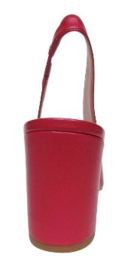 Rood leren peep toe