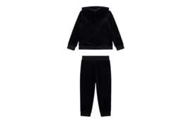 Zwart velour pak  GUESS