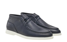 Blauw midcut mocassin BOSS