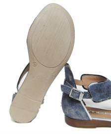 Bleu suede sandaal