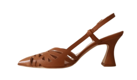 Cognac open slingback