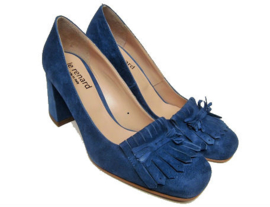 Jeansblauw suede pump