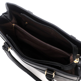 Zwart tas "diamant en couture"