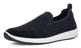 Zwart stretch instap sneaker