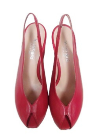 Rood leer peeptoe