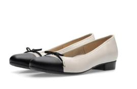 Zwart ecru ballerina