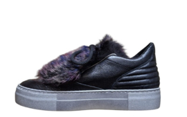 Antraciet multi bont sneaker