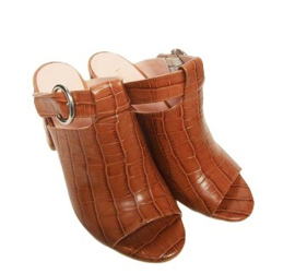 Cognac coco slipper