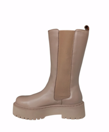 Beige leren chelsea