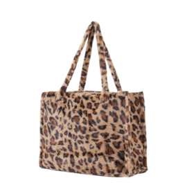Fluffy print shopper