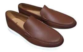 Bruin leren mocassin BOSS