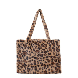 Fluffy print shopper
