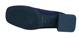 Blauw suède trotteur