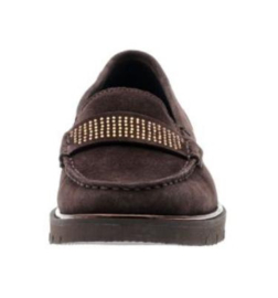 Bruin suéde loafer