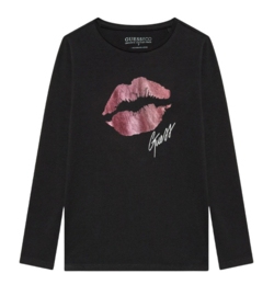 Zwart 'kiss you' Shirt GUESS