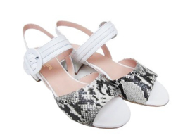 Offwhite print sandaal