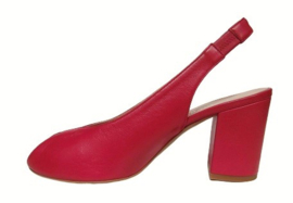 Rood leren peep toe