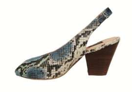 Blauw pyton  peep toe