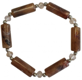 Armband "marron marbré"