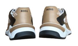 Zwart wit camel sneaker BOSS