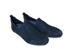 Blauw stretch instap sneaker