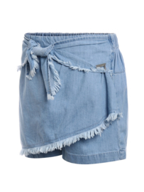 Jeans short met "rok"effect