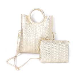 Tas "2 pièces en cuir doré"