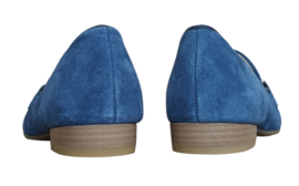 Blauw suède loafer